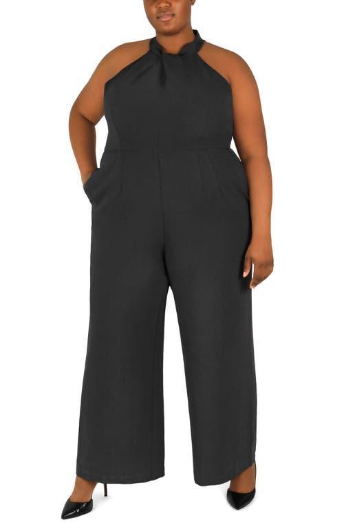 Julia Jordan Sleeveless Twisted Halter Wide Leg Jumpsuit Product Image