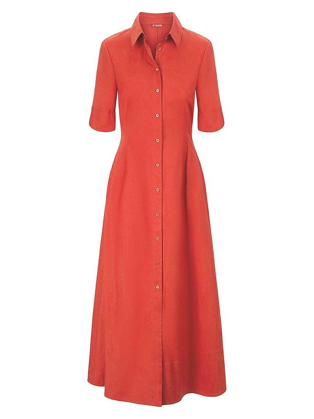 Womens Joan Stretch-Cotton Maxi Shirtdress Product Image