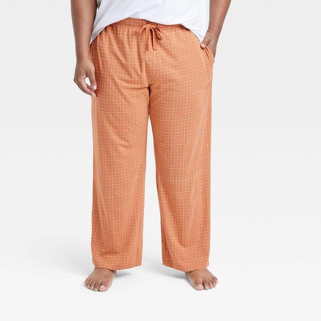 Mens Big & Tall Rusty Pointe Checkered Knit Pajama Pants - Goodfellow & Co Light Brown 5XL Product Image