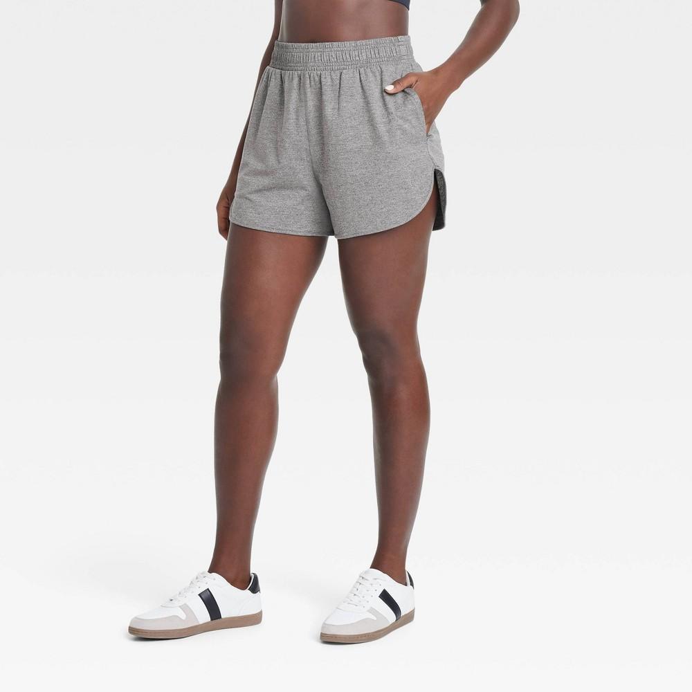 Womens Soft Stretch High-Rise Shorts 3.5 - All In Motion Heathered M Product Image