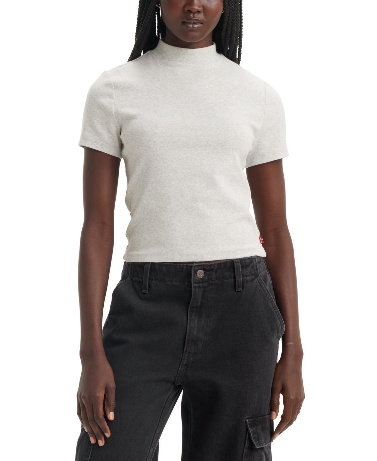 Levis Womens Effortless Short-Sleeve Mock-Neck Tee Product Image