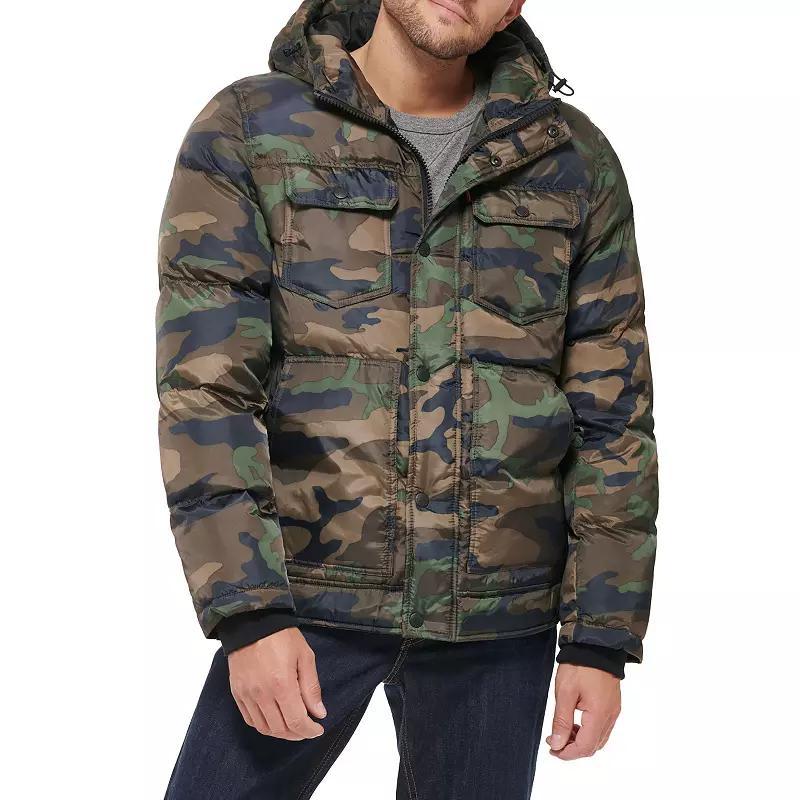 Mens Levis Heavyweight Hooded Puffer Jacket Product Image