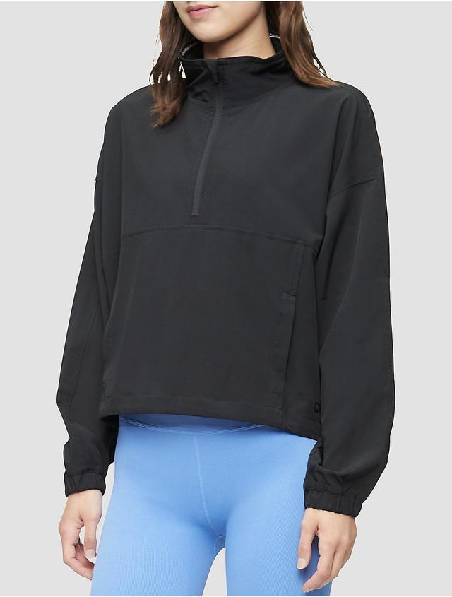 Calvin Klein Womens Performance 1/2 Zip Pullover Jacket - Black - M Product Image