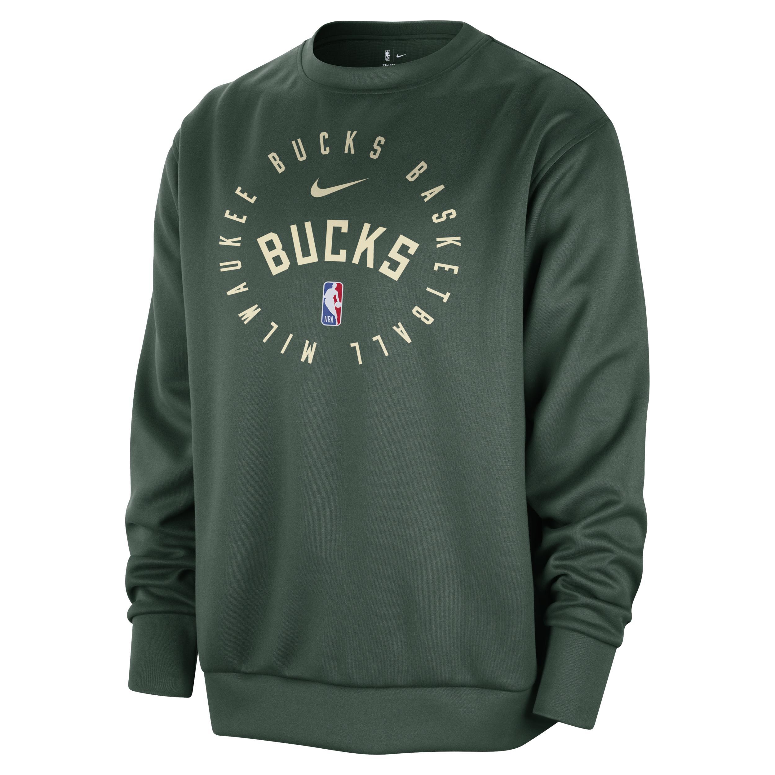 Milwaukee Bucks Spotlight Nike Mens Dri-FIT NBA Crew-Neck Sweatshirt Product Image