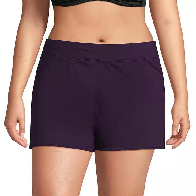 Plus Size Lands End Chlorine-Resistant Smoothing Control Swim Shorts, Womens Product Image