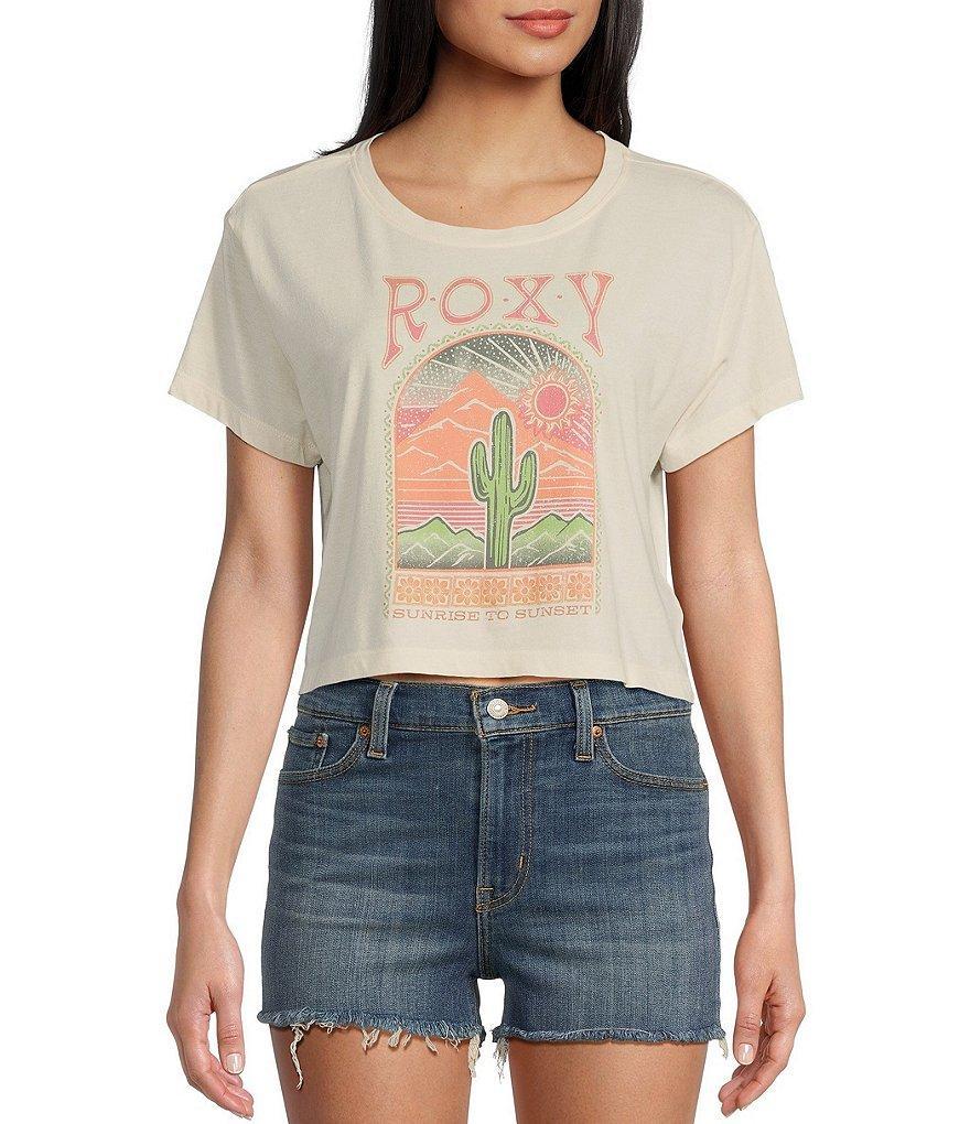 Roxy Saguaro Cropped Graphic T-Shirt Product Image