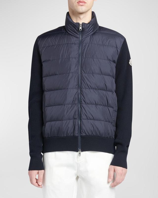 Mens Down Quilted Knit Jacket Product Image