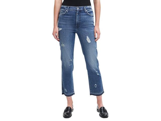 7 For All Mankind High-Waist Cropped Straight in Sfam Alfred/Destroy (Sfam Alfred/Destroy) Women's Jeans Product Image