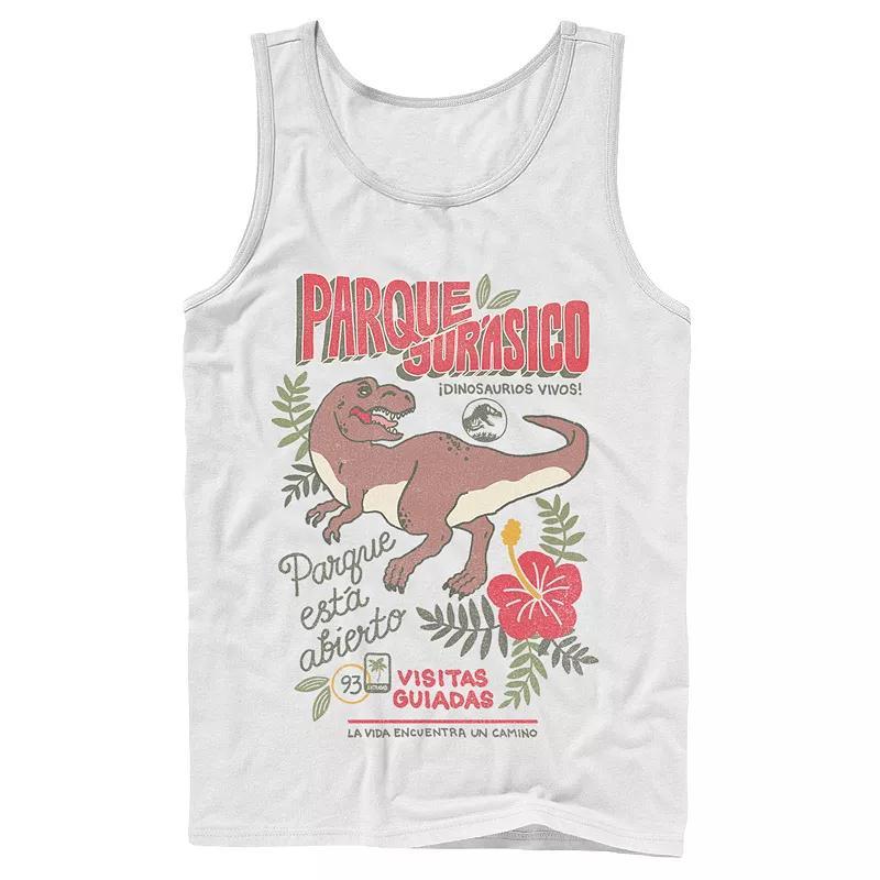 Mens Jurassic Park Spanish Opening Day Poster Tank Top Product Image