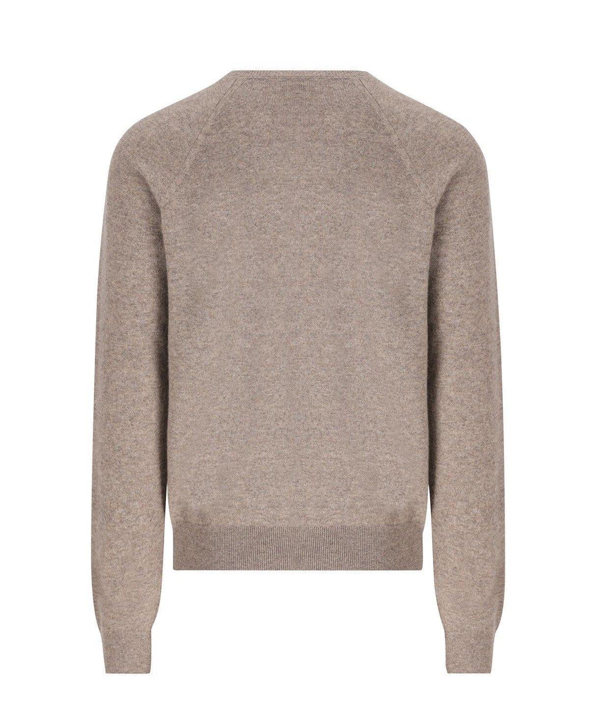 Cassandre Crewneck Jumper In Beige Product Image