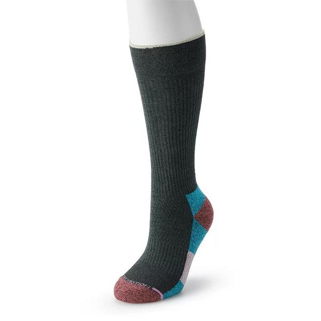 Womens Dr. Motion Knit Outdoor Compression Knee-High Socks Grey Marl Product Image