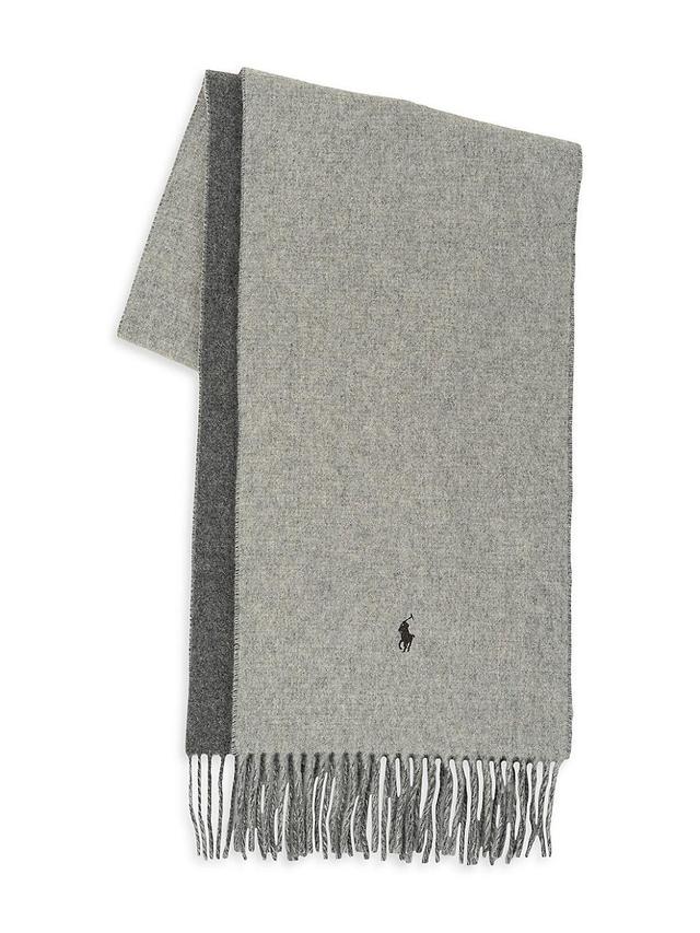 Mens Wool-Cashmere Double Sided Scarf Product Image