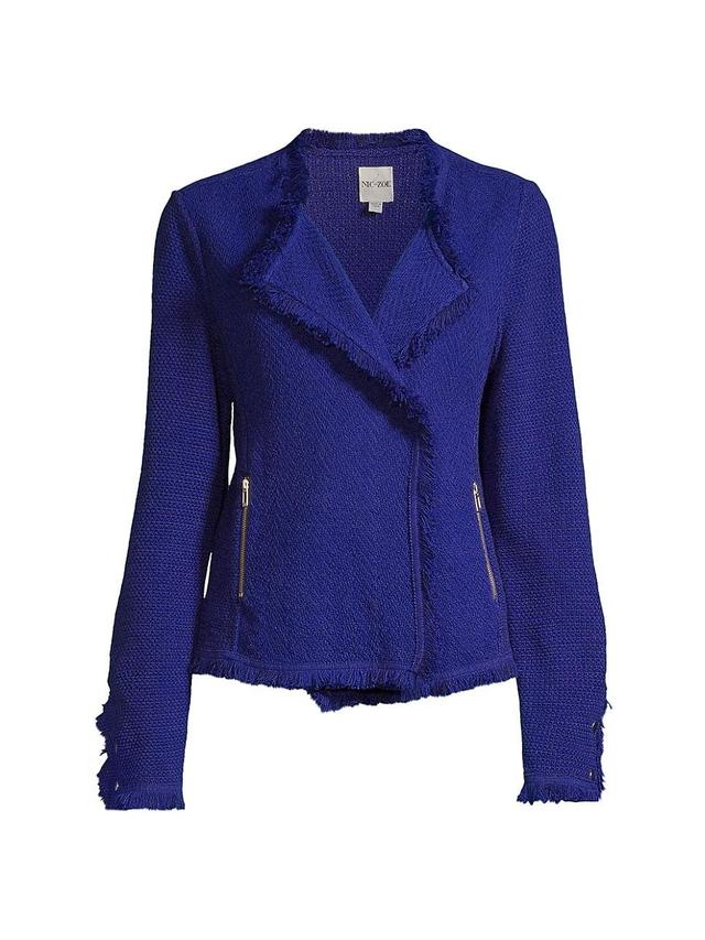 Womens Petite Herringbone Knit Jacket Product Image