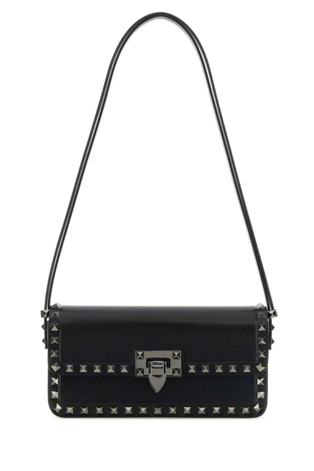 Rockstud Shoulder Bag In Black Product Image