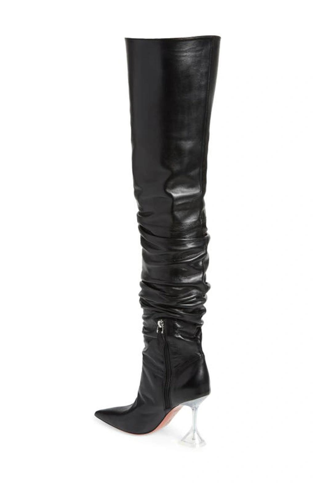 Olivia Leather Over-the-knee Boots In Black Product Image