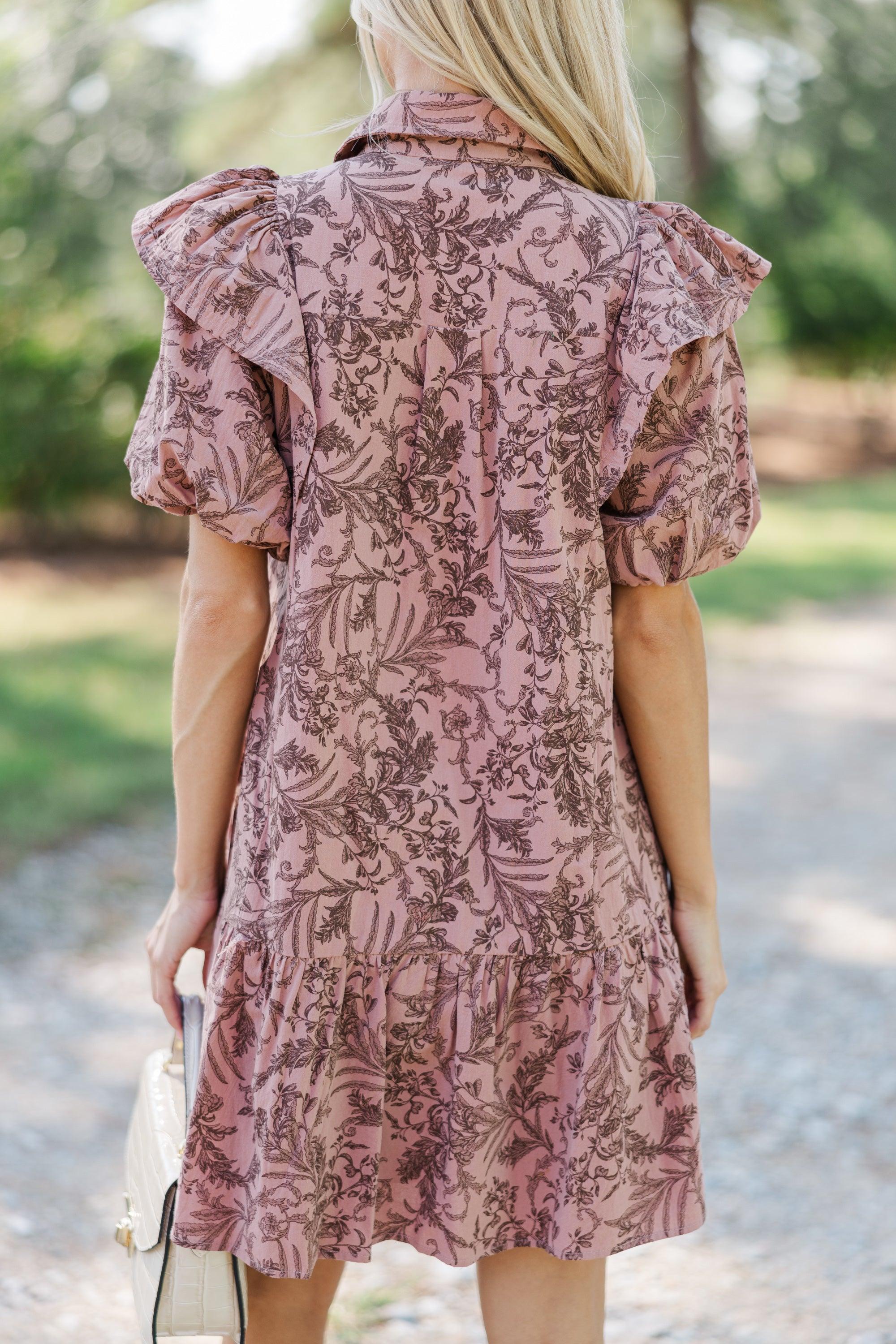 Always The Story Mauve Floral Dress Female Product Image