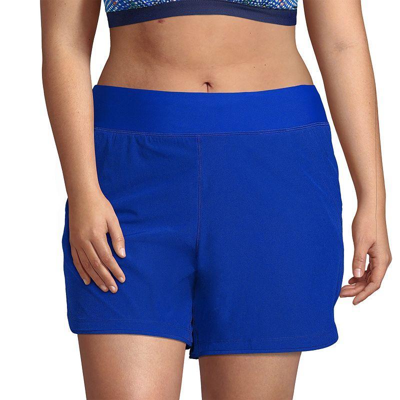 Plus Size Lands End 5 Quick Dry Swim Shorts With Panty, Womens Product Image