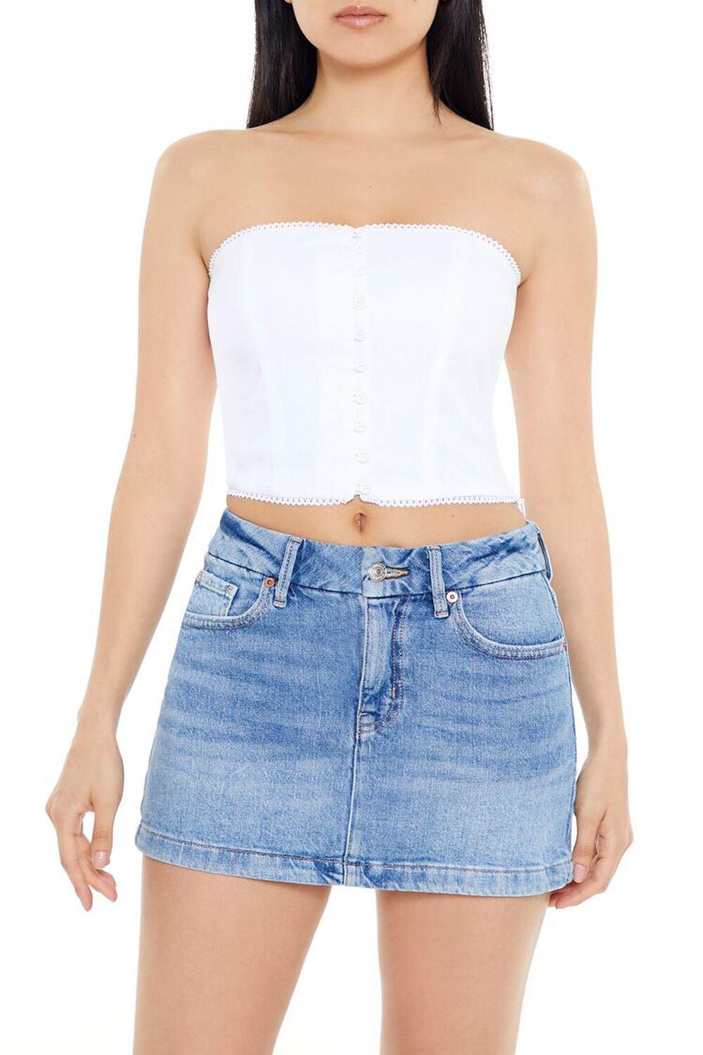 Ricrac Cropped Tube Top | Forever 21 Product Image