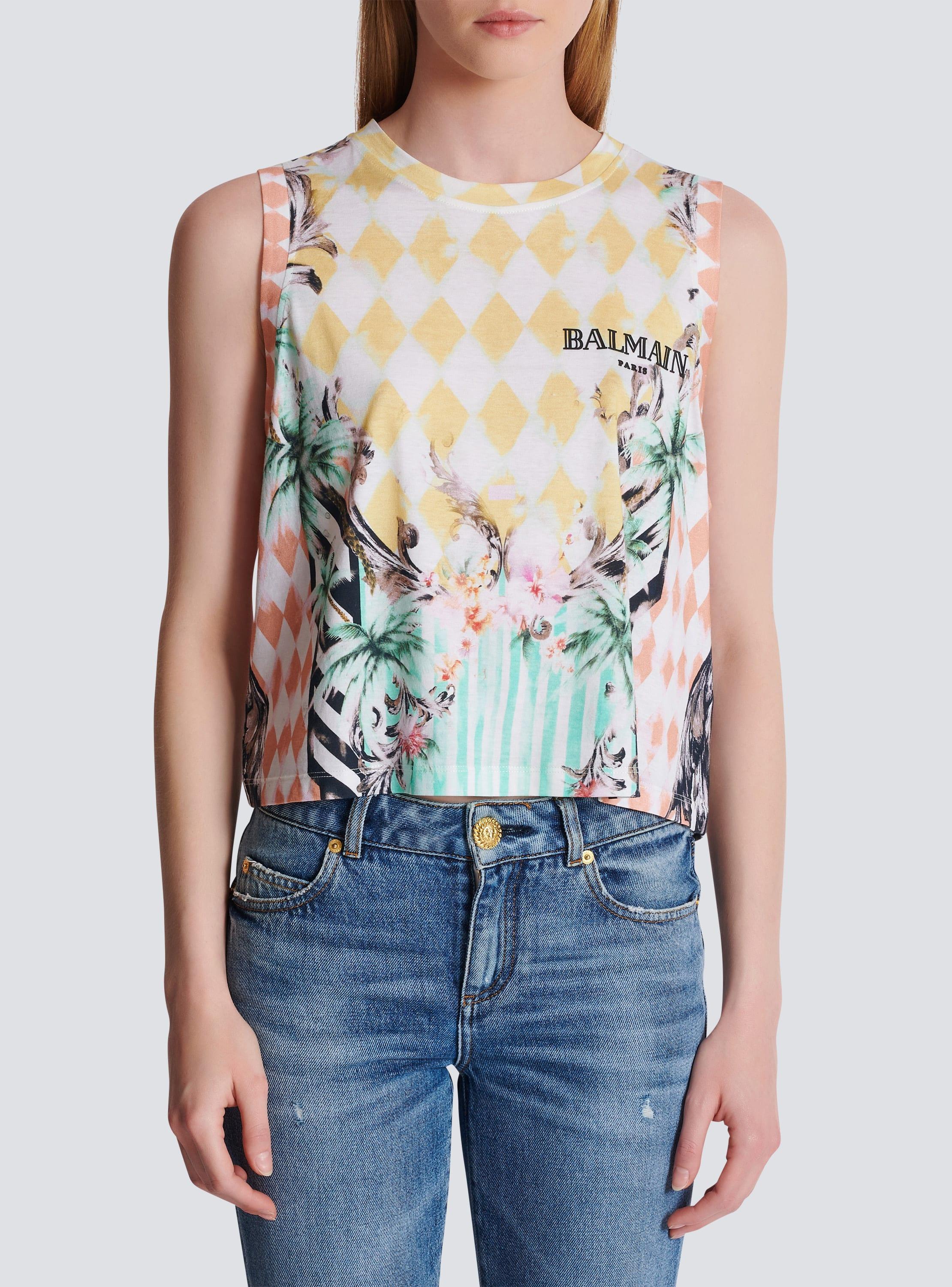 Vintage Balmain tank top with Baroque print Product Image