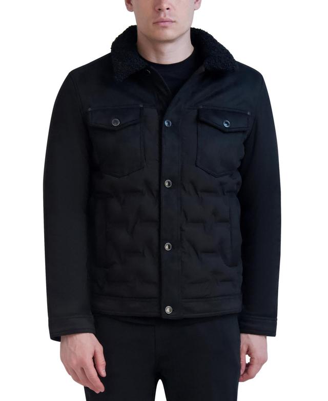 Karl Lagerfeld Mens Quilted Trucker Jacket Product Image