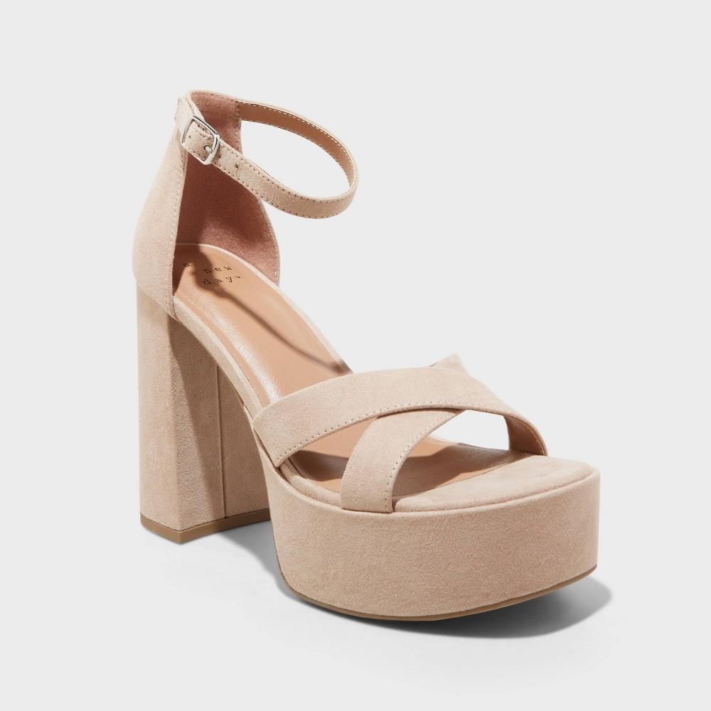 Womens Becky Platform Heels - A New Day Tan 6.5 Product Image