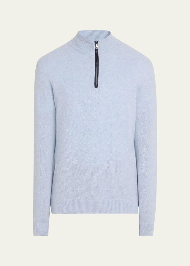 Mens Cashmere Half-Zip Sweater Product Image