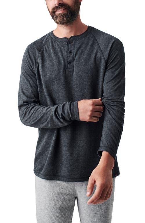 Faherty Cloud Heather Long Sleeve Henley T Product Image