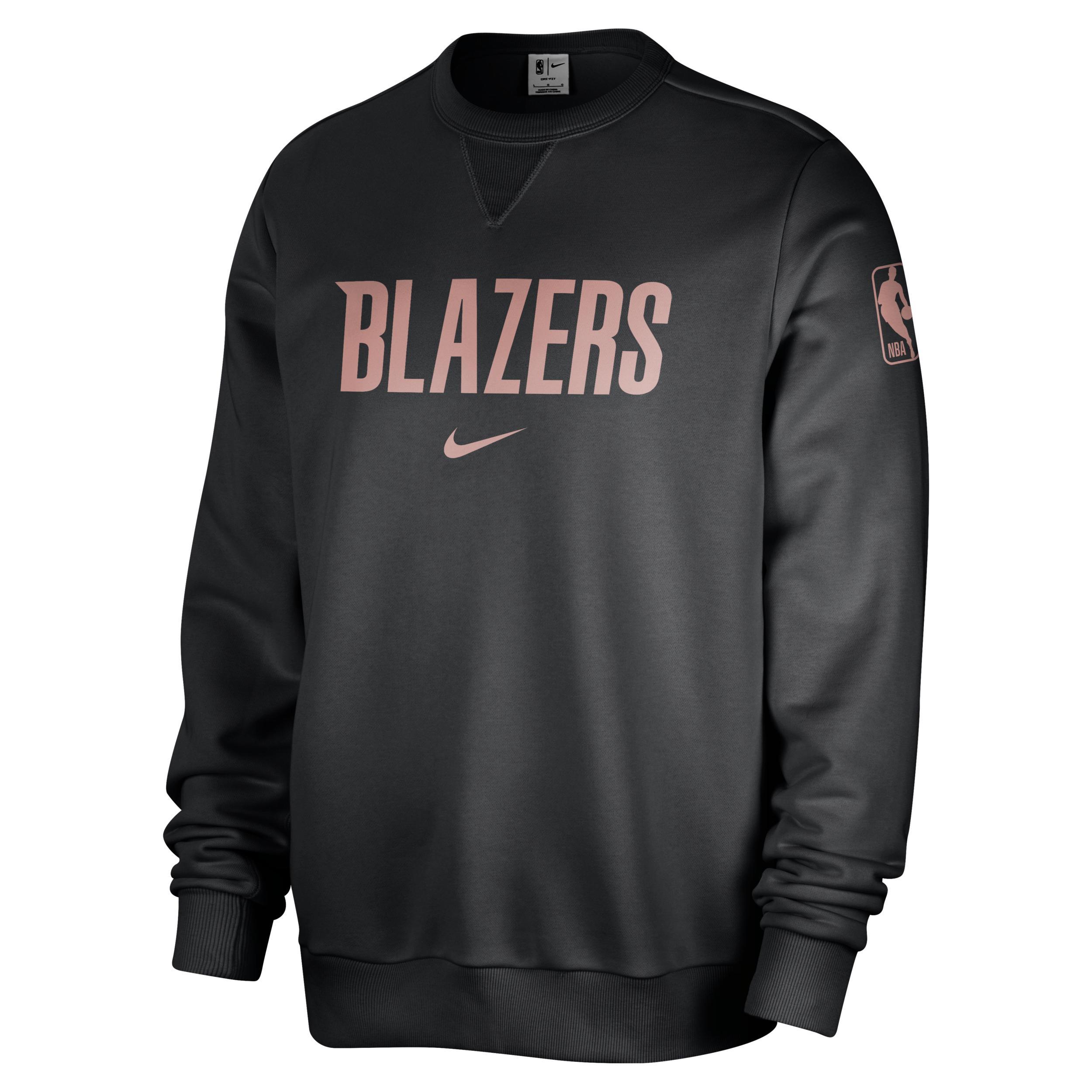 Portland Trail Blazers Standard Issue Nike Mens Dri-FIT NBA Crew-Neck Sweatshirt Product Image