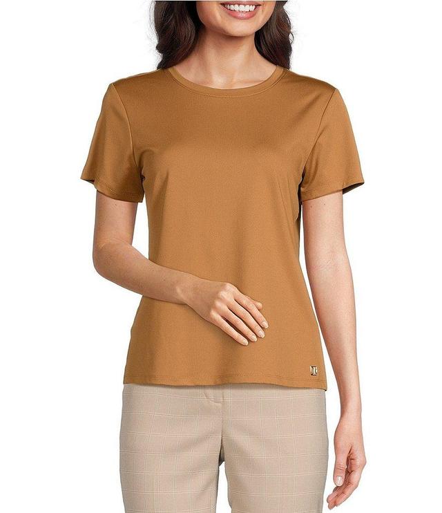 Calvin Klein Solid Crew Neck Short Sleeve Relaxed Shirt Product Image