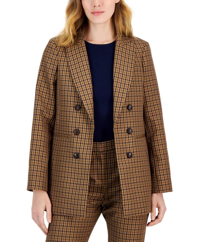 Tahari Asl Womens Houndstooth Boyfriend Blazer Product Image