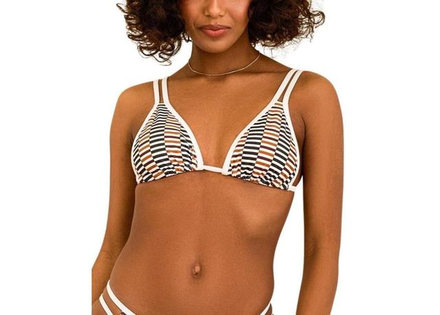 Dippin' Daisy's Women's Billy Double Strap Bikini Top in Black/White - Product Image