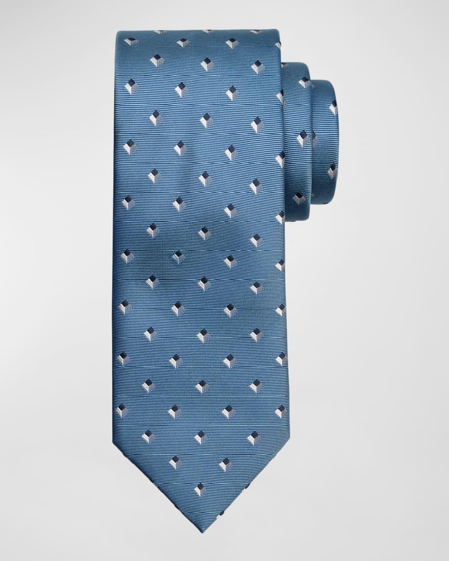 Men's 3D Geometric Silk Tie Product Image