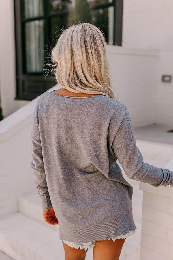 Fall Latte Shift Sweater in Grey Product Image