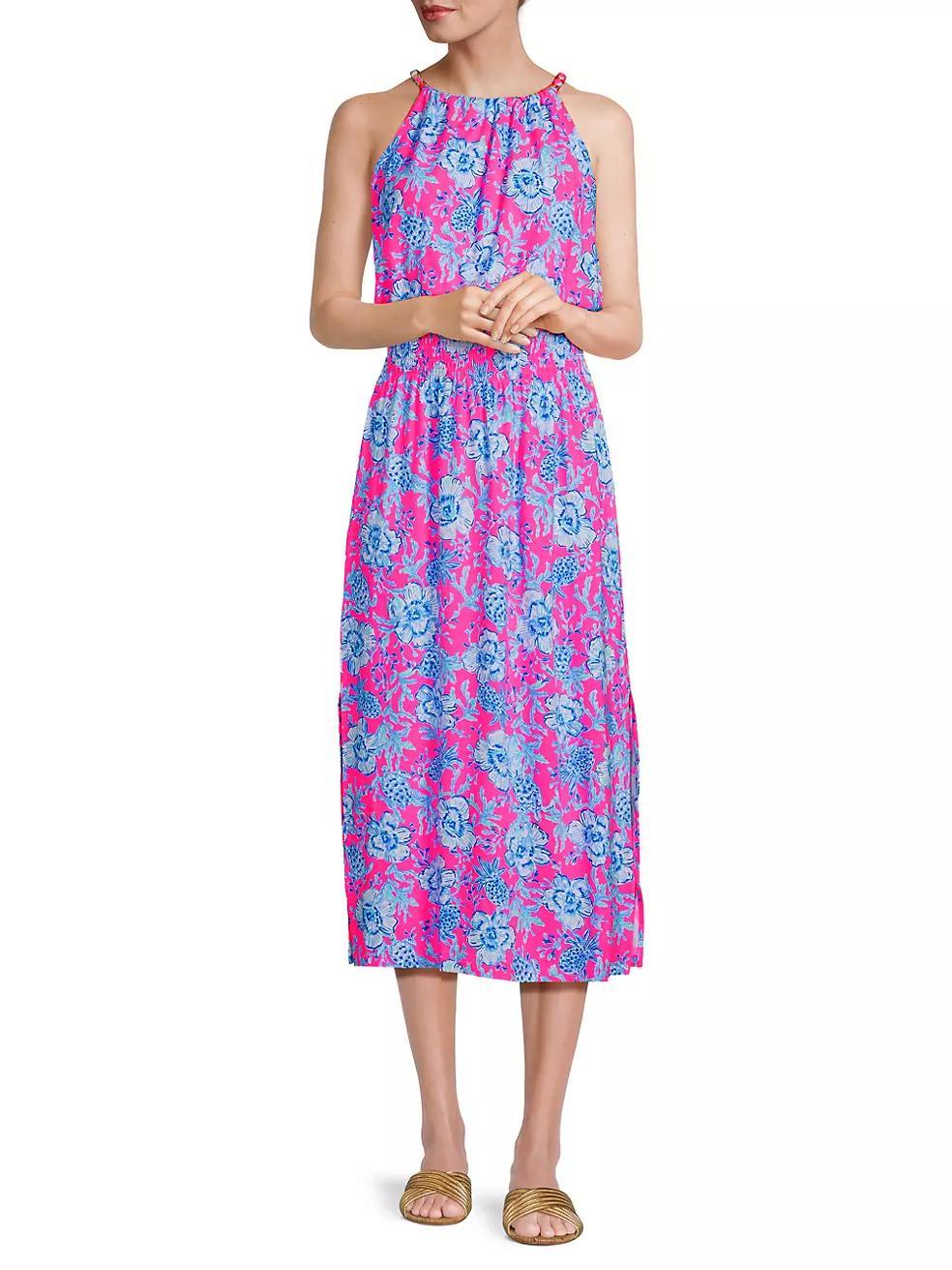 Gracelyn Floral Halter Midi-Dress Product Image