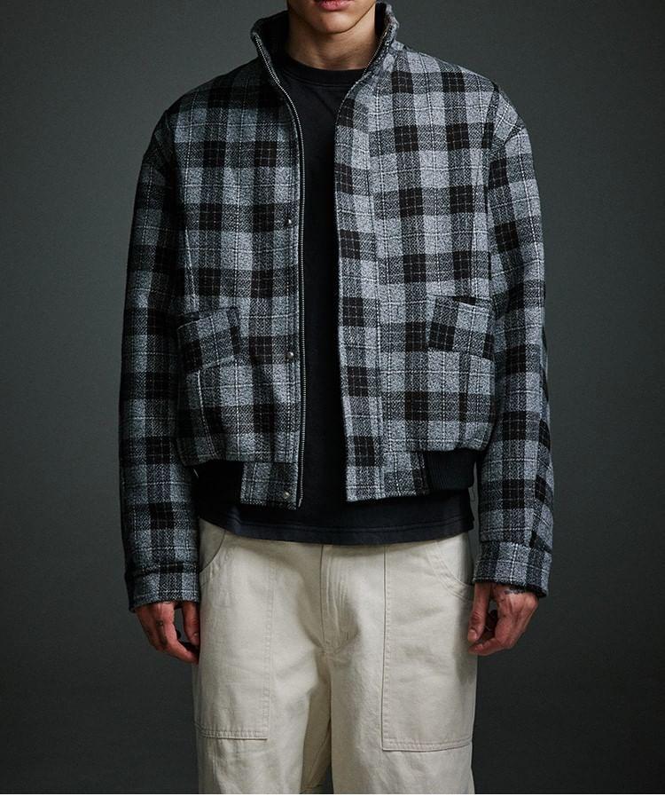 Plaid Pocket Detail Jacket Product Image