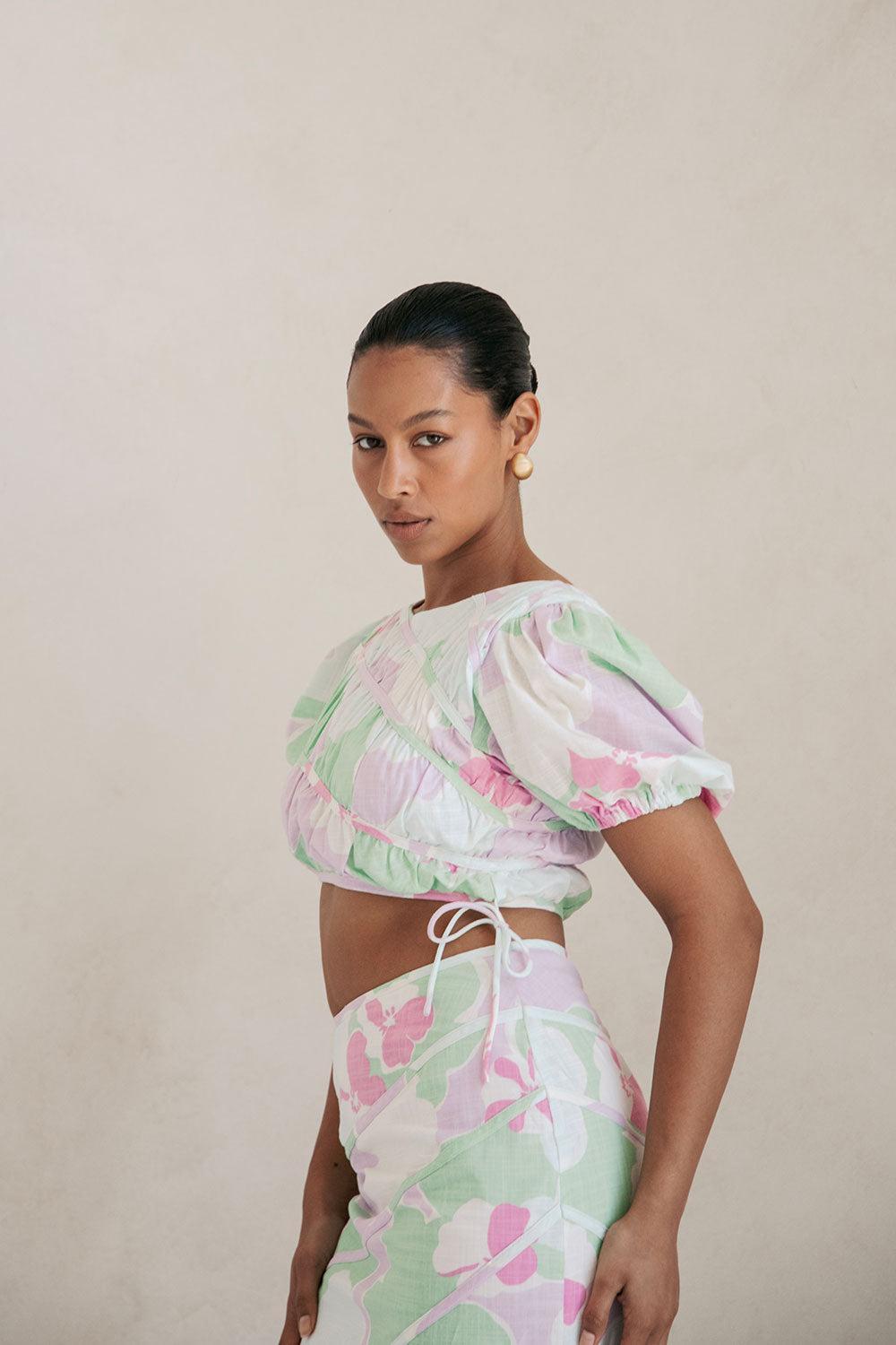 Elika Top - Misty Floral Product Image