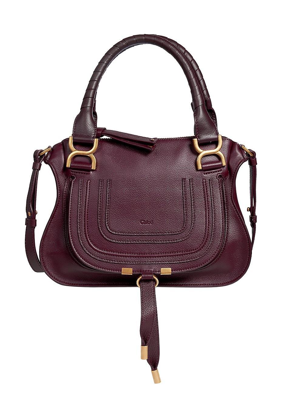 Womens Marcie Grained Calfskin Satchel Product Image