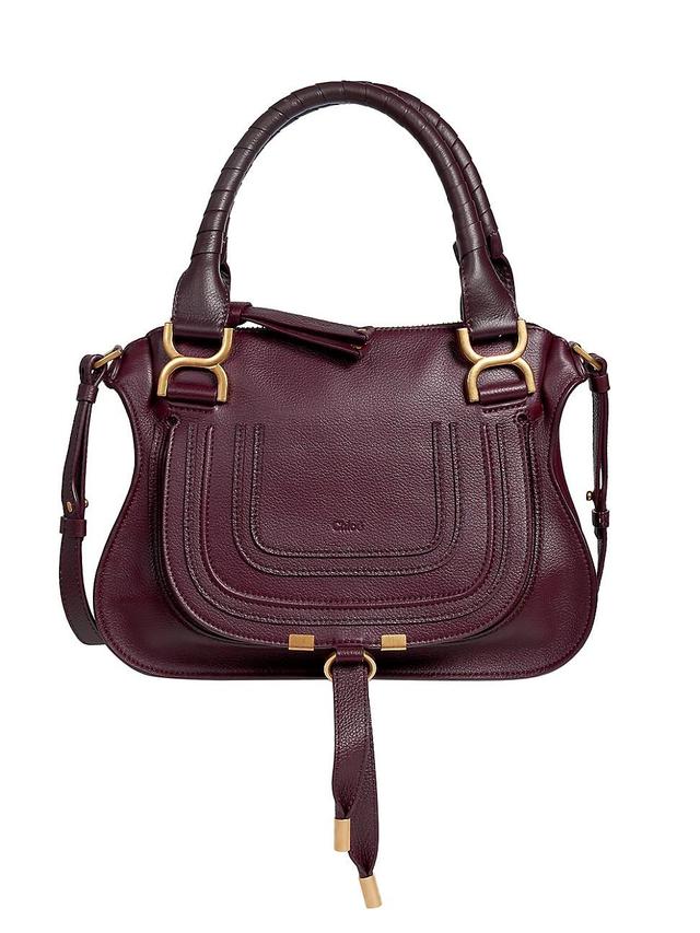 Womens Marcie Grained Calfskin Satchel Product Image