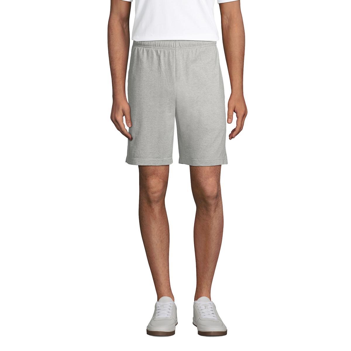 Mens Lands End Jersey Knit Shorts Gray Grey Product Image