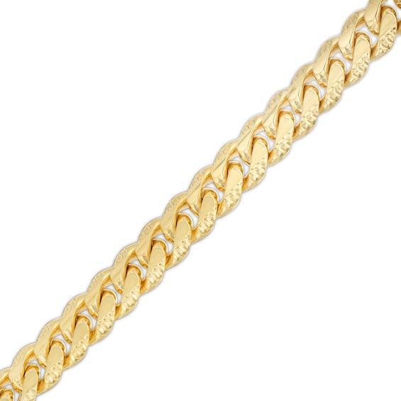 Men's 8.25mm Diamond-Cut Cuban Curb Chain Bracelet in Solid 10K Gold - 8.5" Product Image