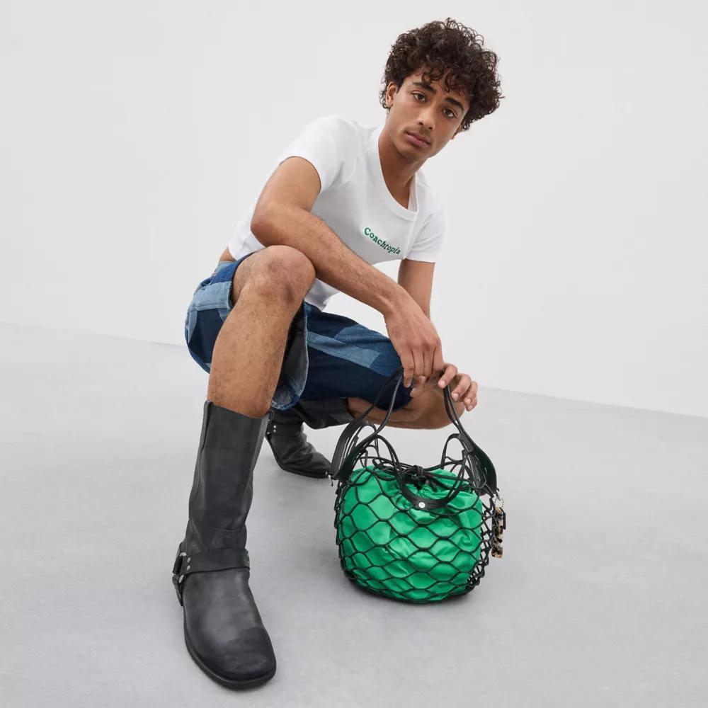 Basket Bag In Regenerative Leather Product Image