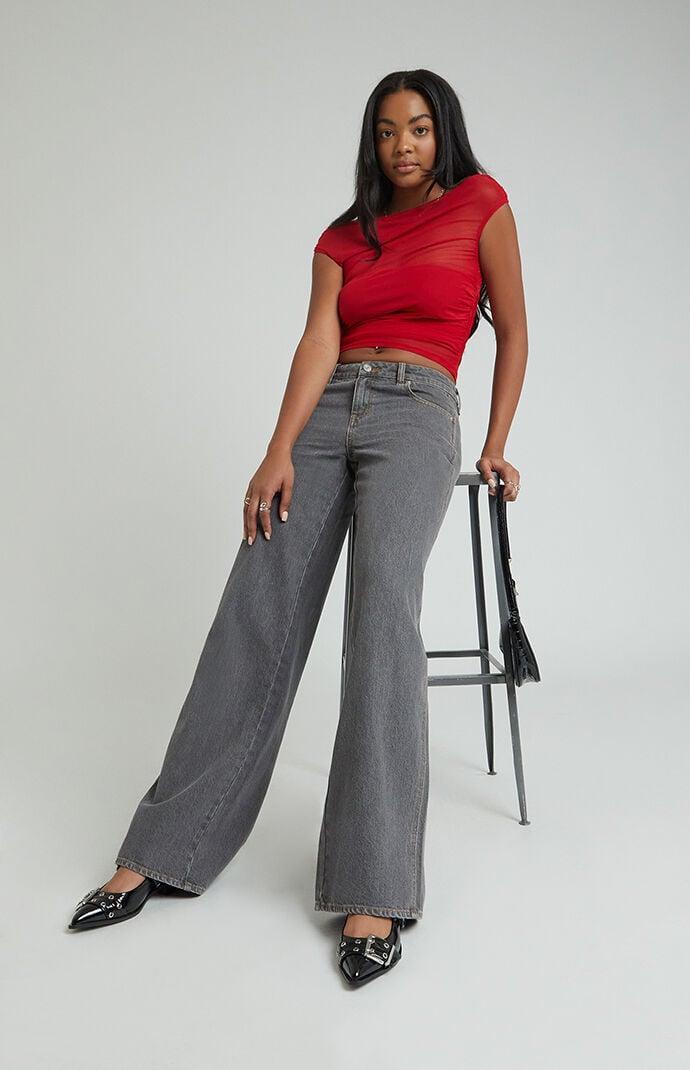 Womens Casey Low Rise Baggy Jeans - Product Image