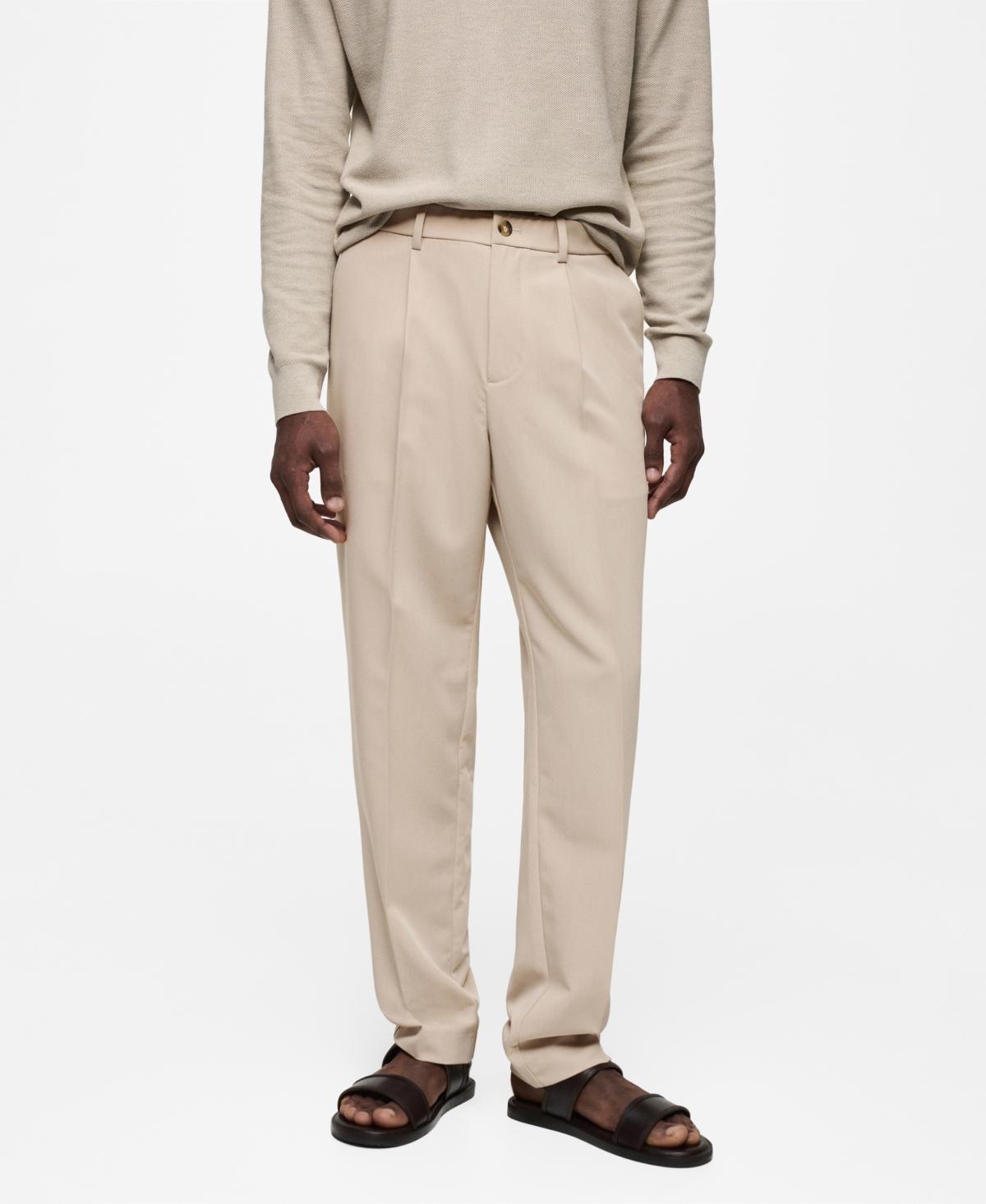 Mango Mens Pleated Flowy Pants Product Image