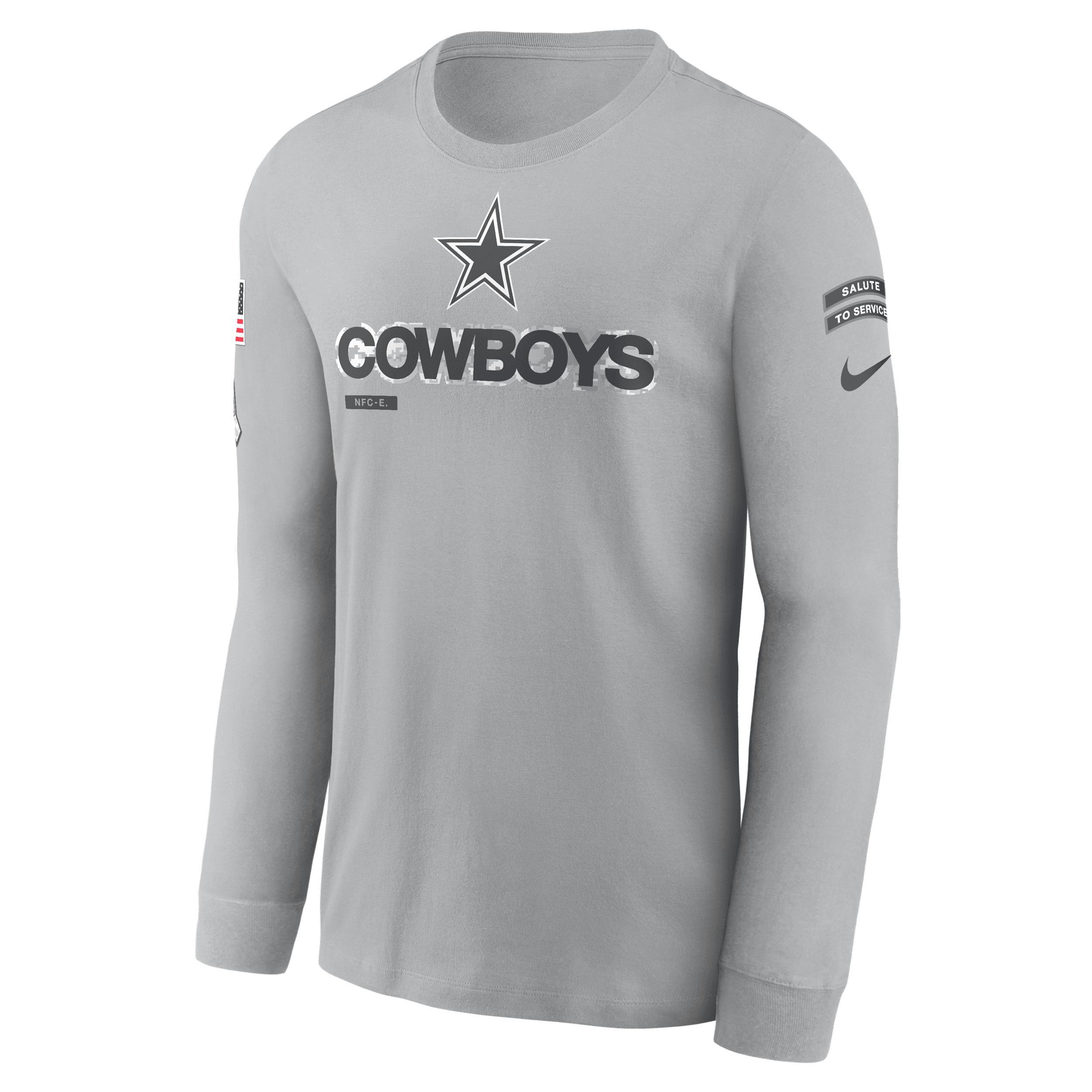 Dallas Cowboys Salute to Service Mascot Edge Legend Men's Nike NFL Long-Sleeve T-Shirt Product Image