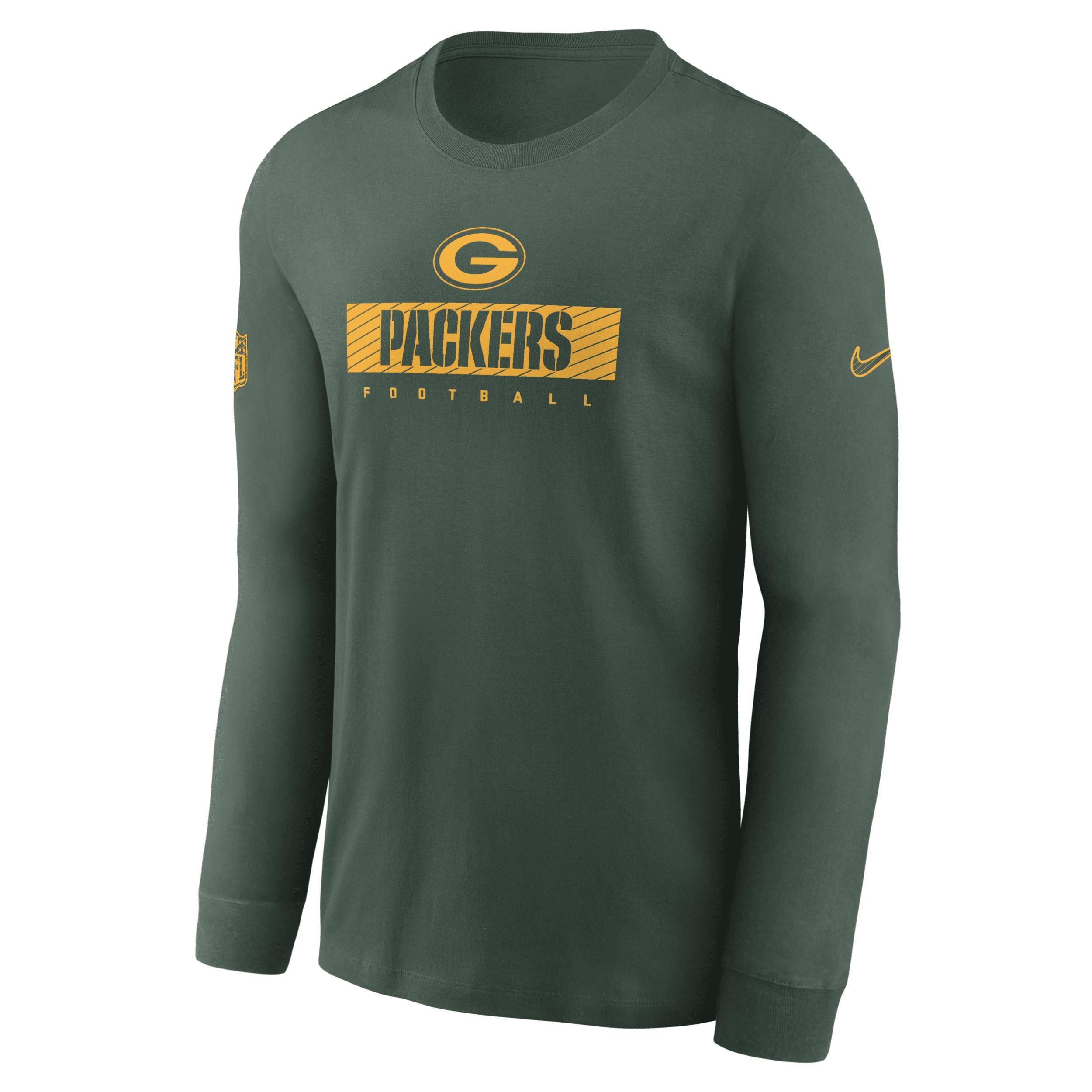 Nike Mens Bay Packers Sideline Performance Long Sleeve T-Shirt Product Image