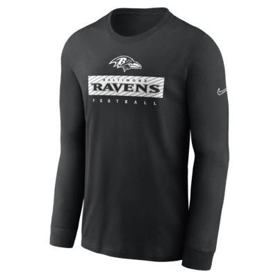 Baltimore Ravens Sideline Team Issue Men's Nike Dri-FIT NFL Long-Sleeve T-Shirt Product Image