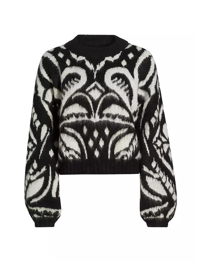 Pineapple Ikat Knit Crewneck Sweater Product Image