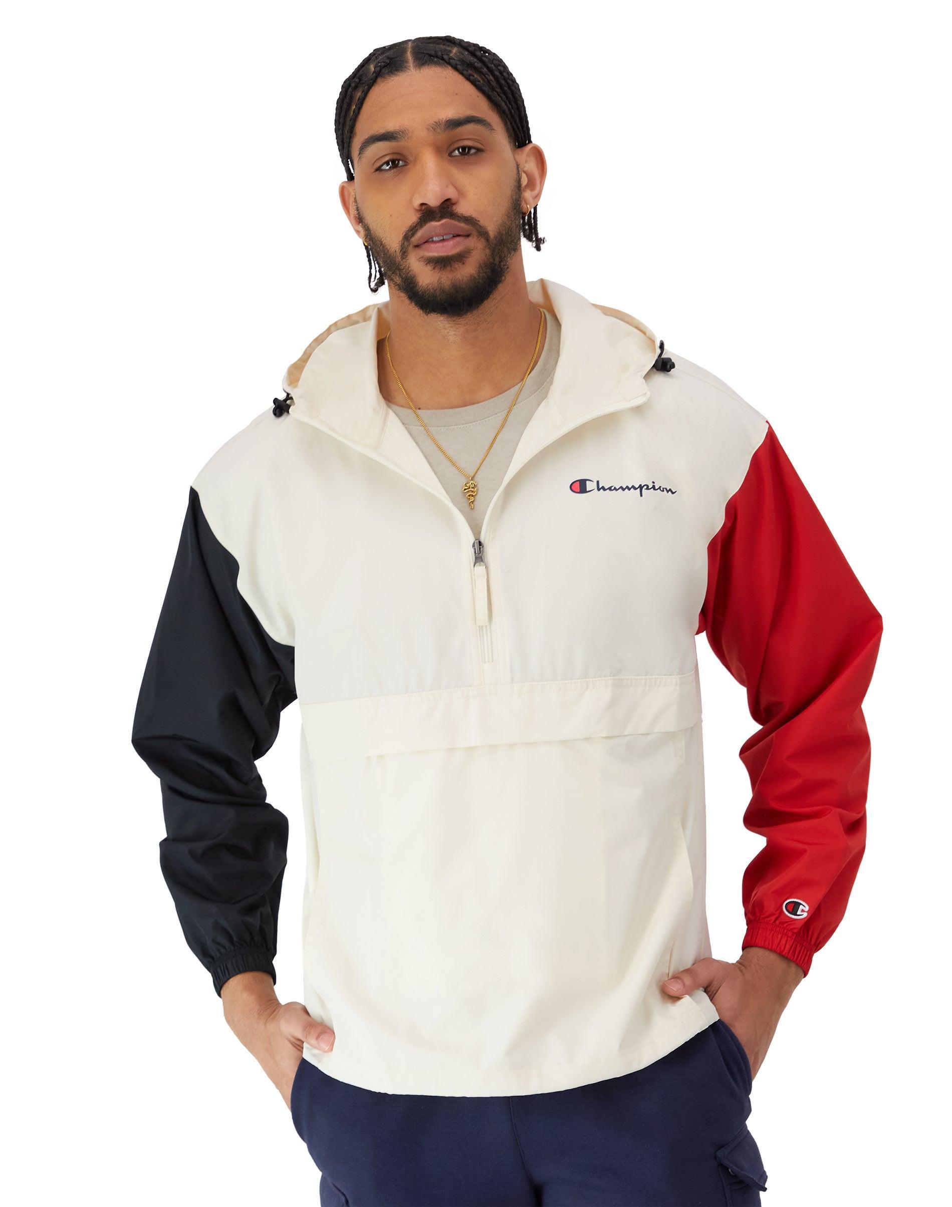 Champion Mens Packable Half-Zip Hooded Water-Resistant Jacket Product Image