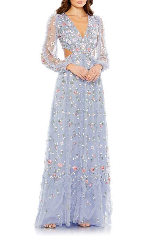 Womens Floral Appliqu-Embellished Gown Product Image