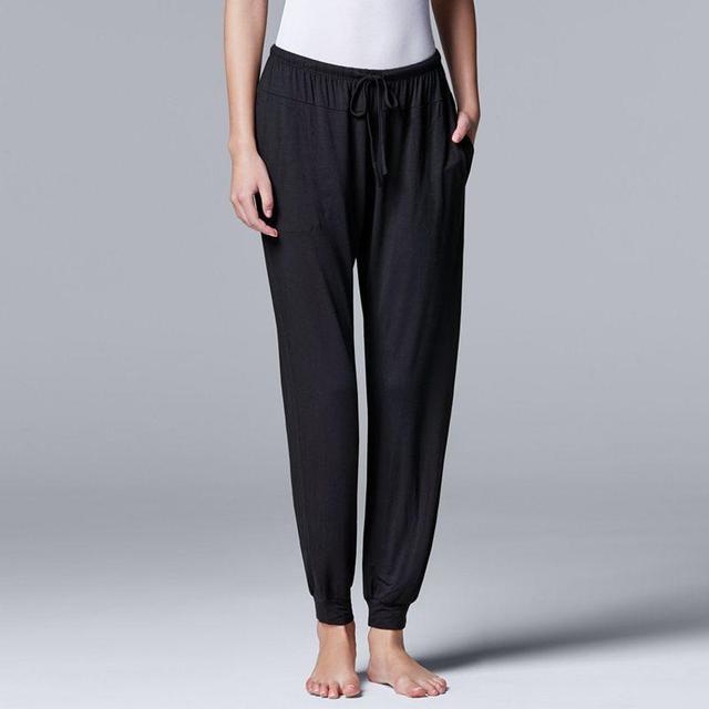 Womens Simply Vera Vera Wang Basic Luxury Banded Bottom Pajama Pants Product Image